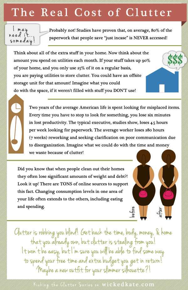 the real cost of clutter as an infographic